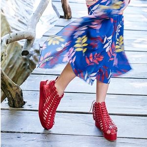 Carolina K Guarache Platform Leather Sandal 8 NEW